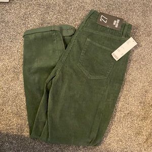 Urban Outfitters - Green corduroy high-rise Mom jeans